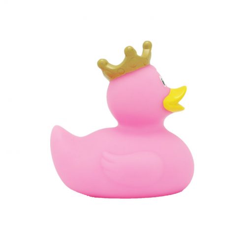 pink crown rubber duck