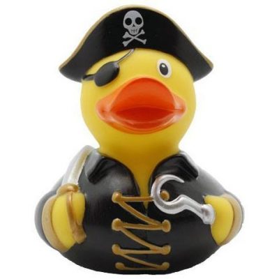 pirate rubber duck black - Amsterdam Duck Store