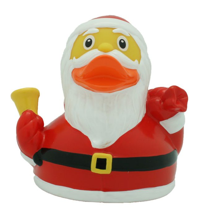 rubber duck with santa hat