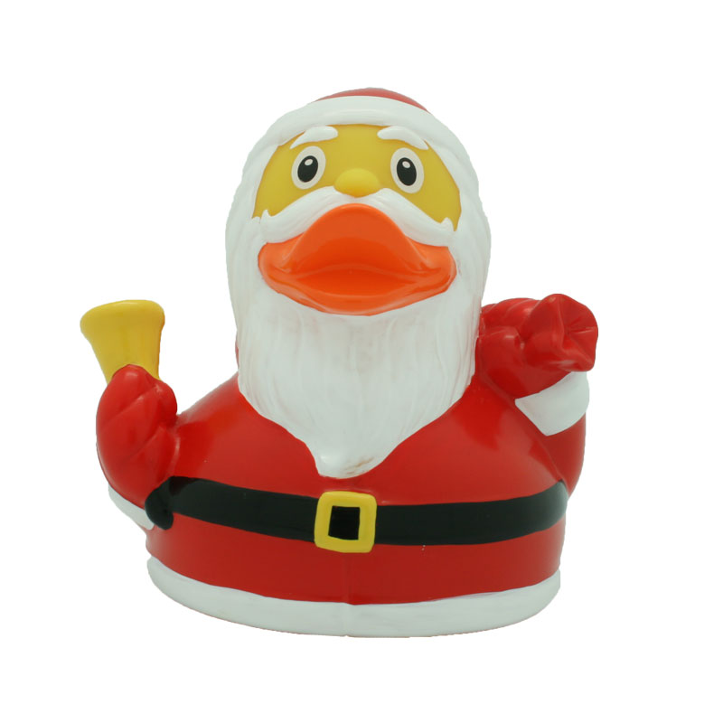inflatable rubber duck with santa hat