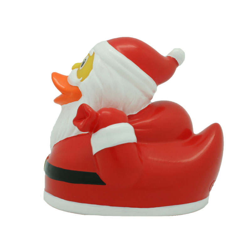 inflatable rubber duck with santa hat
