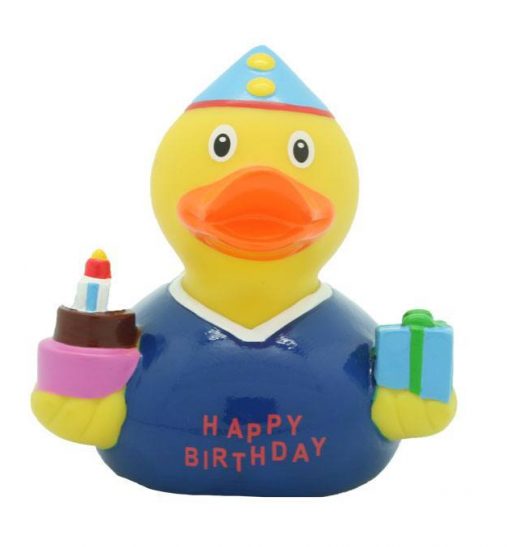 happy birthday boy rubber duck
