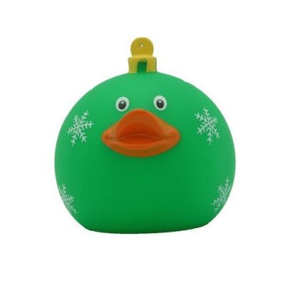Christmas ball green rubber duck