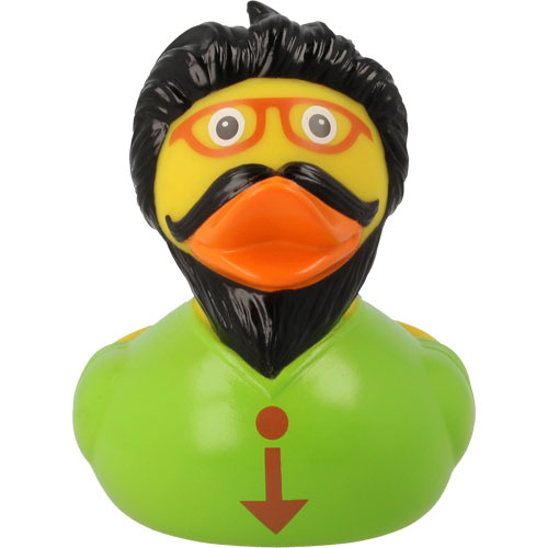 Hipster rubber duck