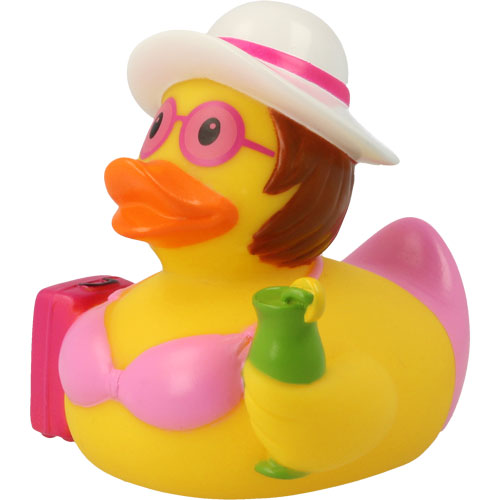 Holiday woman rubber duck